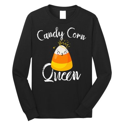 Candy Corn Queen Kawaii  Candy Corn Halloween Long Sleeve Shirt