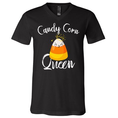 Candy Corn Queen Kawaii  Candy Corn Halloween V-Neck T-Shirt