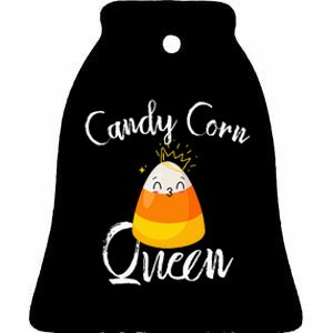 Candy Corn Queen Kawaii  Candy Corn Halloween Ceramic Bell Ornament