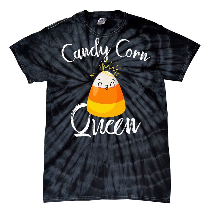 Candy Corn Queen Kawaii  Candy Corn Halloween Tie-Dye T-Shirt