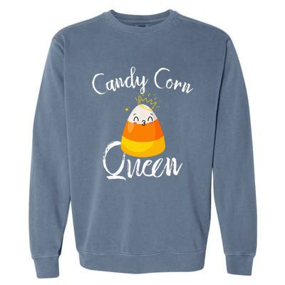 Candy Corn Queen Kawaii  Candy Corn Halloween Garment-Dyed Sweatshirt