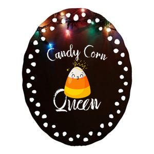 Candy Corn Queen Kawaii  Candy Corn Halloween Ceramic Oval Ornament