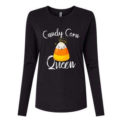 Candy Corn Queen Kawaii Candy Corn Halloween Womens Cotton Relaxed Long Sleeve T-Shirt