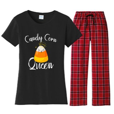 Candy Corn Queen Kawaii Candy Corn Halloween Women's Flannel Pajama Set