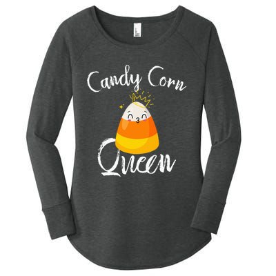 Candy Corn Queen Kawaii Candy Corn Halloween Women's Perfect Tri Tunic Long Sleeve Shirt