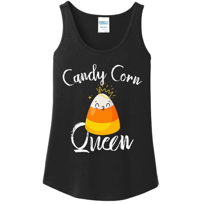 Candy Corn Queen Kawaii Candy Corn Halloween Ladies Essential Tank