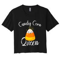 Candy Corn Queen Kawaii Candy Corn Halloween Women's Crop Top Tee