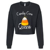 Candy Corn Queen Kawaii Candy Corn Halloween Cropped Pullover Crew