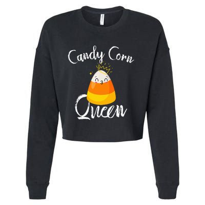 Candy Corn Queen Kawaii Candy Corn Halloween Cropped Pullover Crew