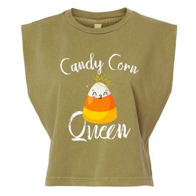 Candy Corn Queen Kawaii Candy Corn Halloween Garment-Dyed Women's Muscle Tee