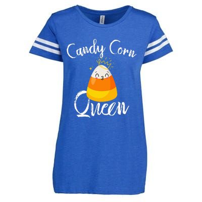 Candy Corn Queen Kawaii Candy Corn Halloween Enza Ladies Jersey Football T-Shirt