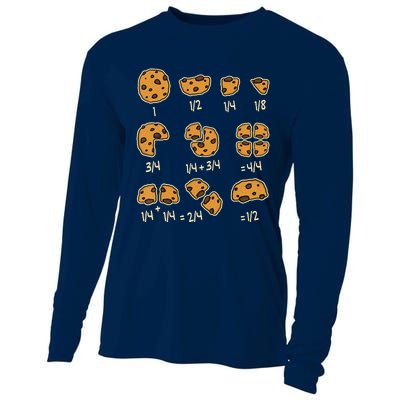 Chocolate Cookie Quick Math Fraction Math Teachers Cooling Performance Long Sleeve Crew