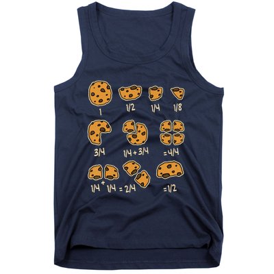 Chocolate Cookie Quick Math Fraction Math Teachers Tank Top