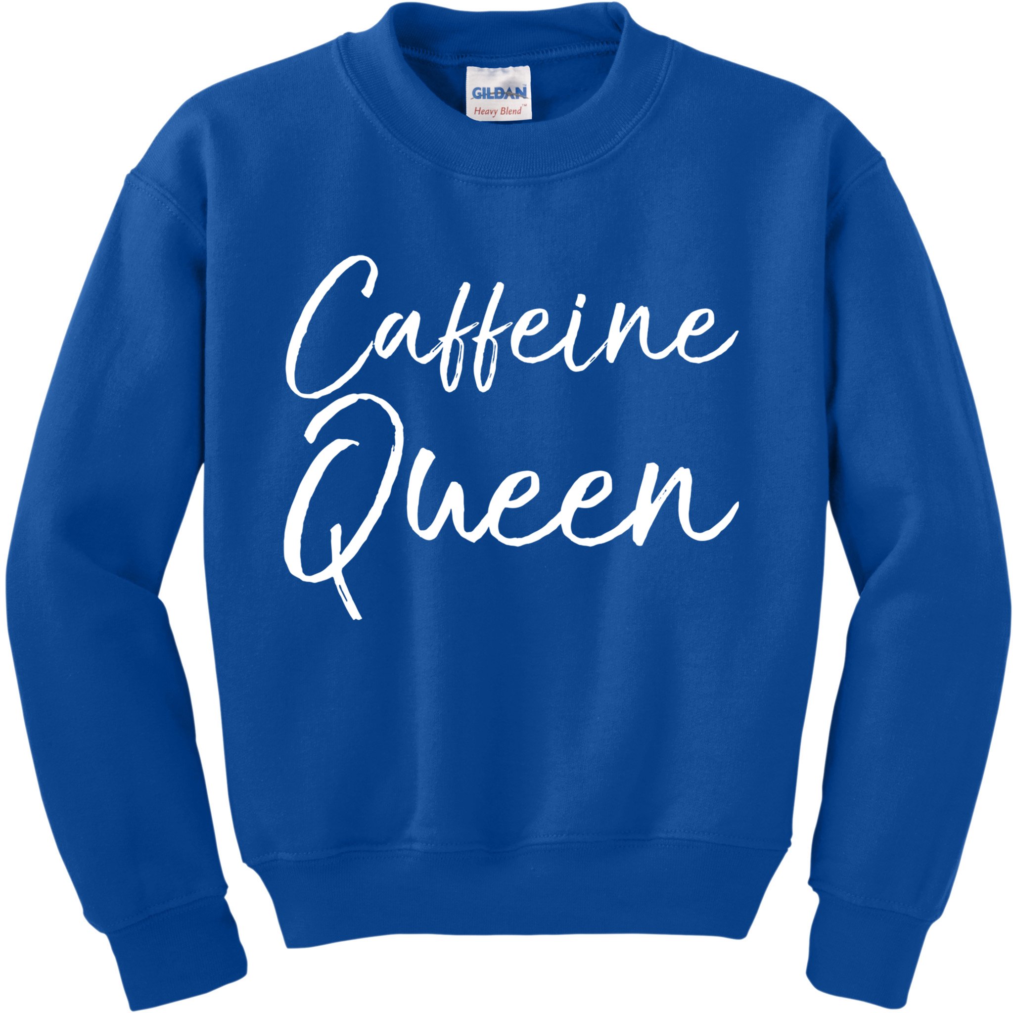 Cute Coffee Quote Coffee Queen Gift Caffeine Queen Gift Kids Sweatshirt