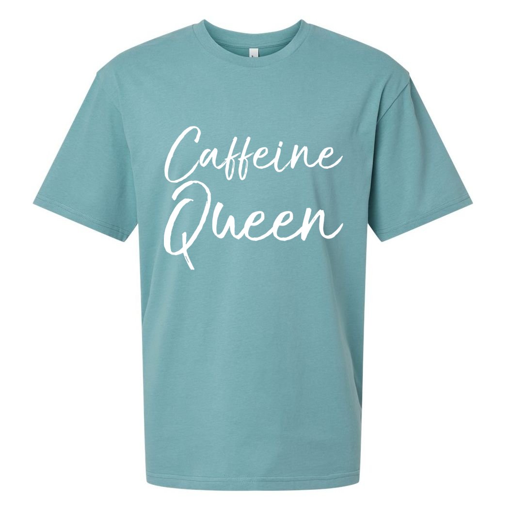 Cute Coffee Quote Coffee Queen Gift Caffeine Queen Gift Sueded Cloud Jersey T-Shirt