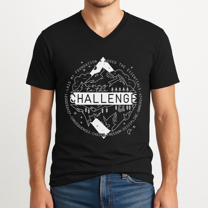 Classical Conversations Rising To The Challenge V-Neck T-Shirt