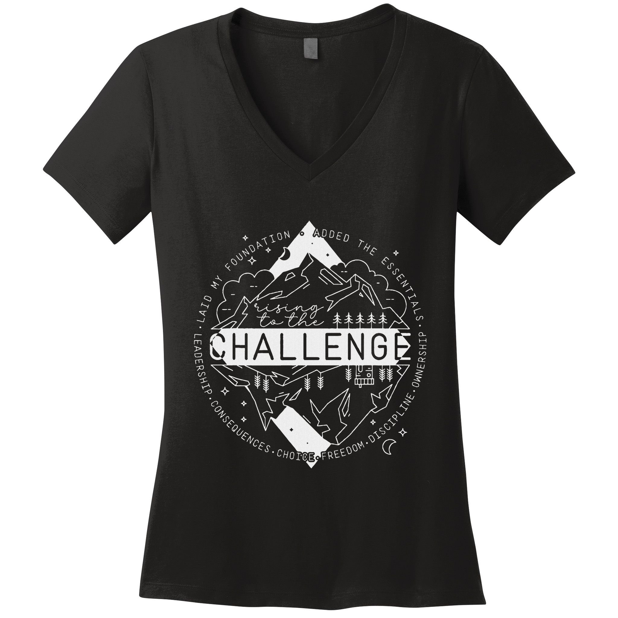 Classical Conversations Rising To The Challenge Women's V-Neck T-Shirt