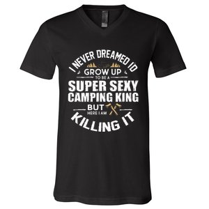 Camping Camper RV Camping Vacation Camping Dad V-Neck T-Shirt