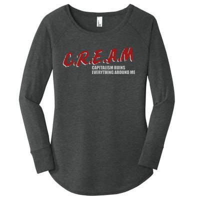 C.r.e.a.m capitalism ruins everything around me Women's Perfect Tri Tunic Long Sleeve Shirt