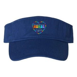 Cute Clinical Research Nurse Appreciation Nursing School Gift Valucap Bio-Washed Visor