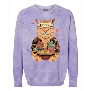 Catana Cat Ramen Colorblast Crewneck Sweatshirt