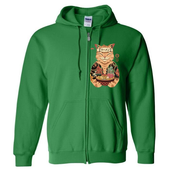 Catana Cat Ramen Full Zip Hoodie