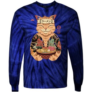 Catana Cat Ramen Tie-Dye Long Sleeve Shirt