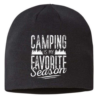 Camping Camper RV Camping Vacation Sustainable Beanie