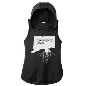 Connecticut Connecticut Roots State Ladies PosiCharge Tri-Blend Wicking Draft Hoodie Tank