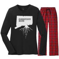 Connecticut Connecticut Roots State Women's Long Sleeve Flannel Pajama Set 