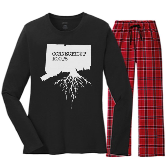 Connecticut Connecticut Roots State Women's Long Sleeve Flannel Pajama Set 