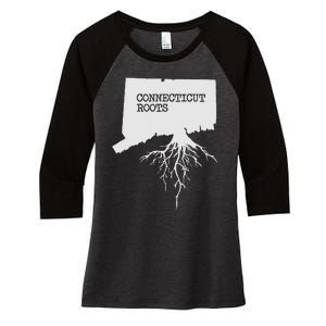 Connecticut Connecticut Roots State Women's Tri-Blend 3/4-Sleeve Raglan Shirt