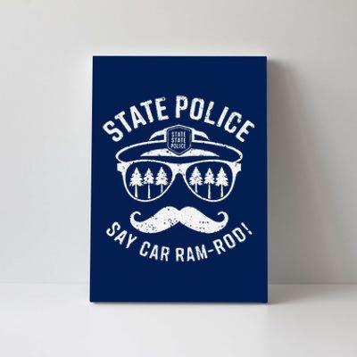 Copstache Car Ramrod Funny Cop Humor Canvas