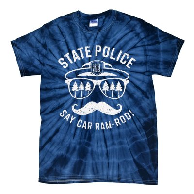 Copstache Car Ramrod Funny Cop Humor Tie-Dye T-Shirt