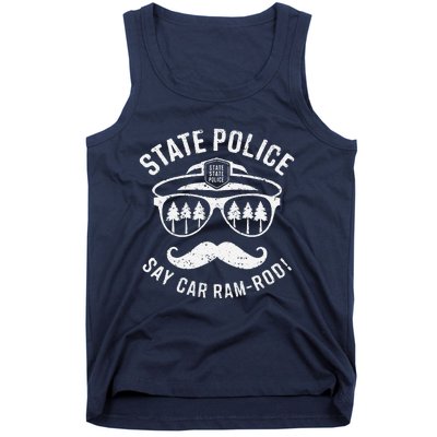 Copstache Car Ramrod Funny Cop Humor Tank Top