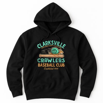 Clarksville Crawlers Retro Minor League Baseball Team Hoodie