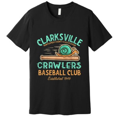 Clarksville Crawlers Retro Minor League Baseball Team Premium T-Shirt