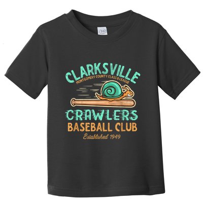 Clarksville Crawlers Retro Minor League Baseball Team Toddler T-Shirt
