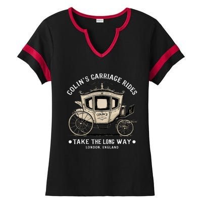 ColinS Carriage Rides Take The Long Way Ladies Halftime Notch Neck Tee