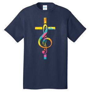 Christian Cross | Religious Musician | Music Clef Note Premium Tall T-Shirt