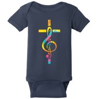 Christian Cross | Religious Musician | Music Clef Note Premium Baby Bodysuit