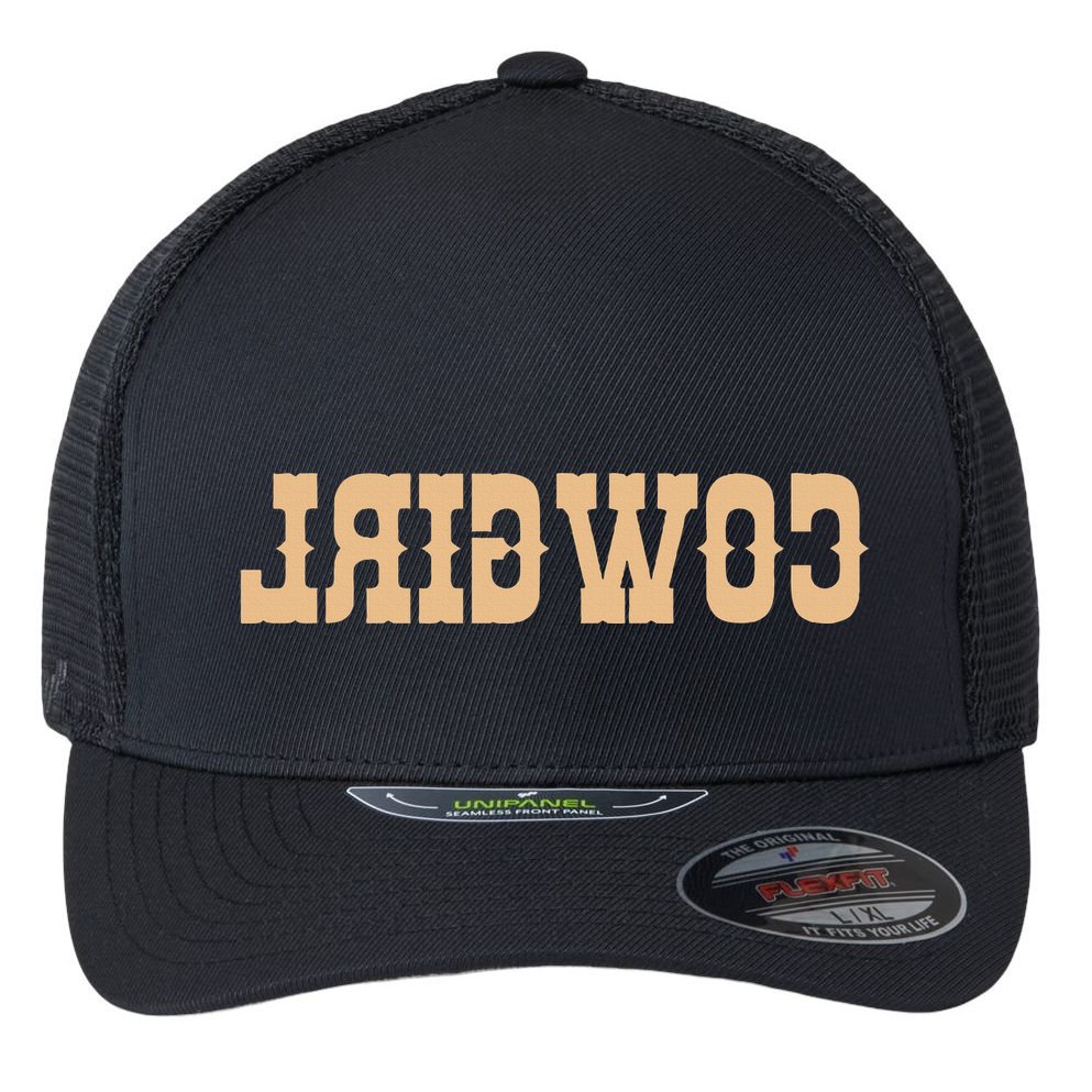 Country Cowgirl Reverse Cowgirl Flexfit Unipanel Trucker Cap