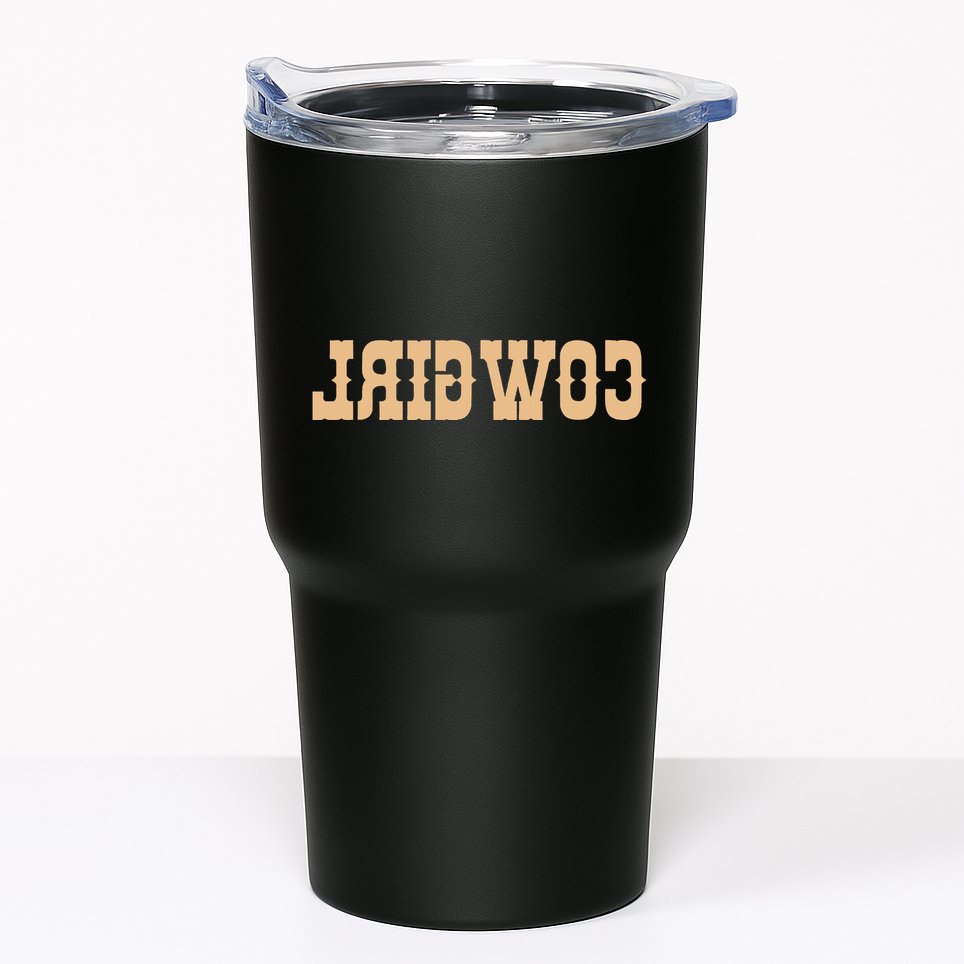 Country Cowgirl Reverse Cowgirl Tumbler