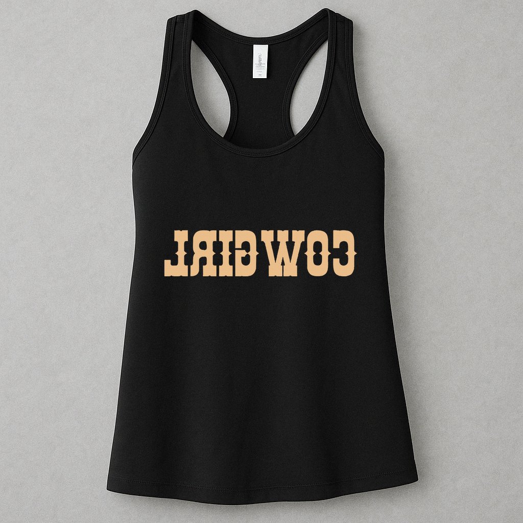 Country Cowgirl Reverse Cowgirl Womens Tank Top