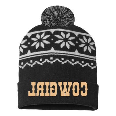 Country Cowgirl Reverse Cowgirl USA-Made Snowflake Beanie