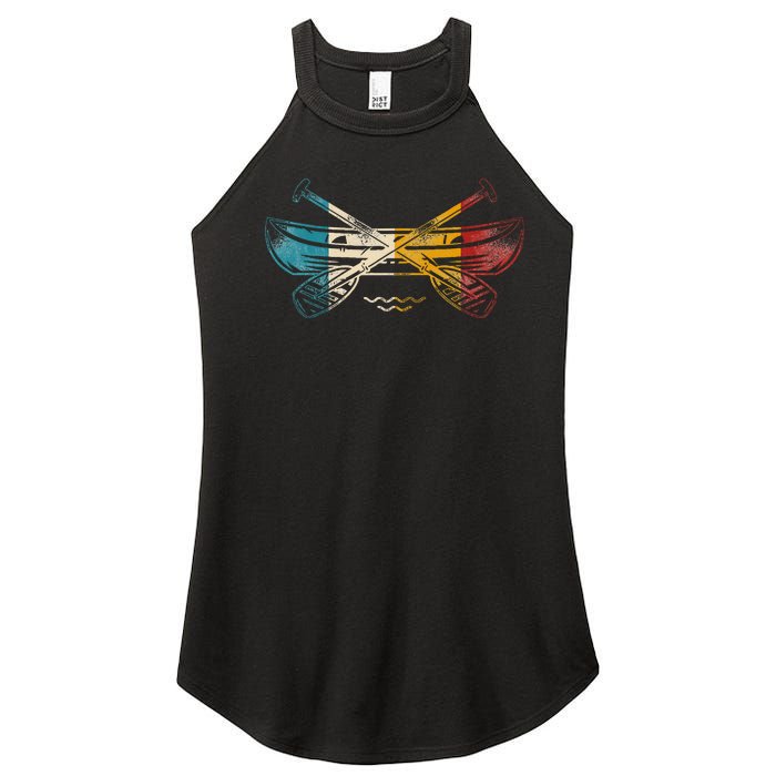 Canoe Canoeing Retro Vintage Women’s Perfect Tri Rocker Tank