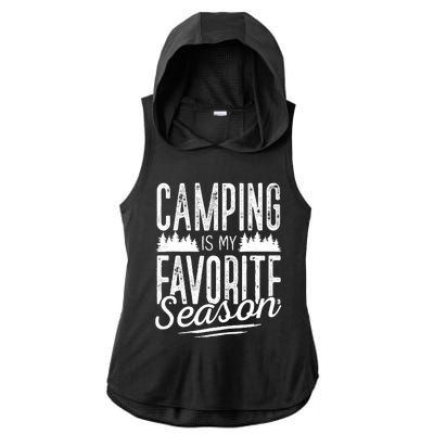 Camping Camper RV Camping Vacation Ladies PosiCharge Tri-Blend Wicking Draft Hoodie Tank