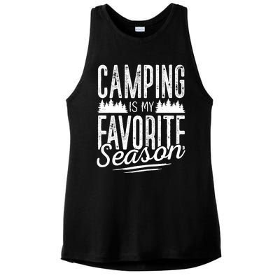 Camping Camper RV Camping Vacation Ladies PosiCharge Tri-Blend Wicking Tank