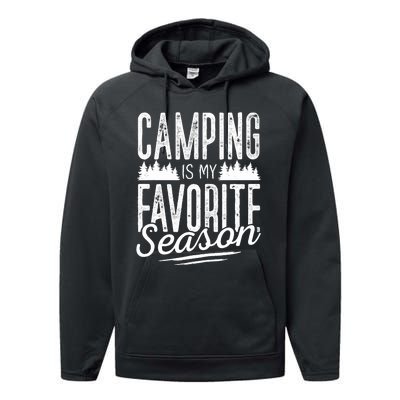 Camping Camper RV Camping Vacation Performance Fleece Hoodie