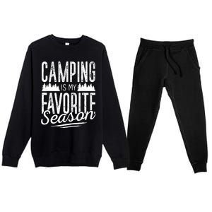 Camping Camper RV Camping Vacation Premium Crewneck Sweatsuit Set